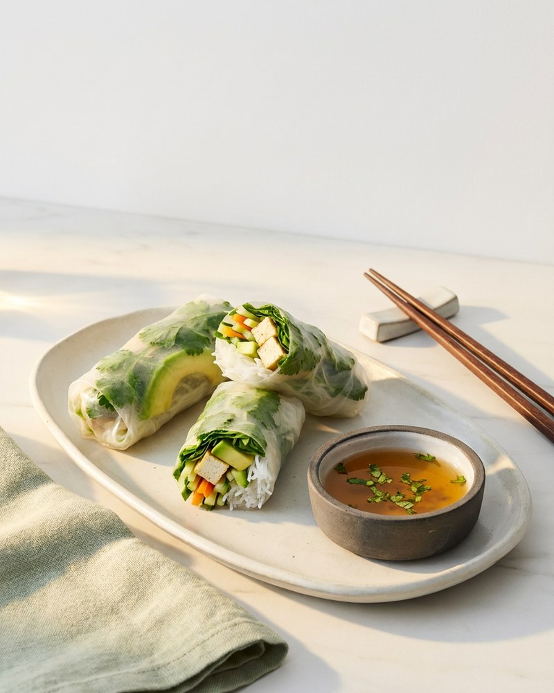 Summer rolls LAM, tofu, avocat et légumes frais